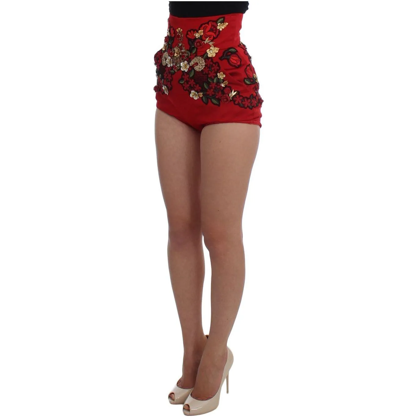 Dolce & Gabbana Enchanted Sicily Embroidered Silk Shorts