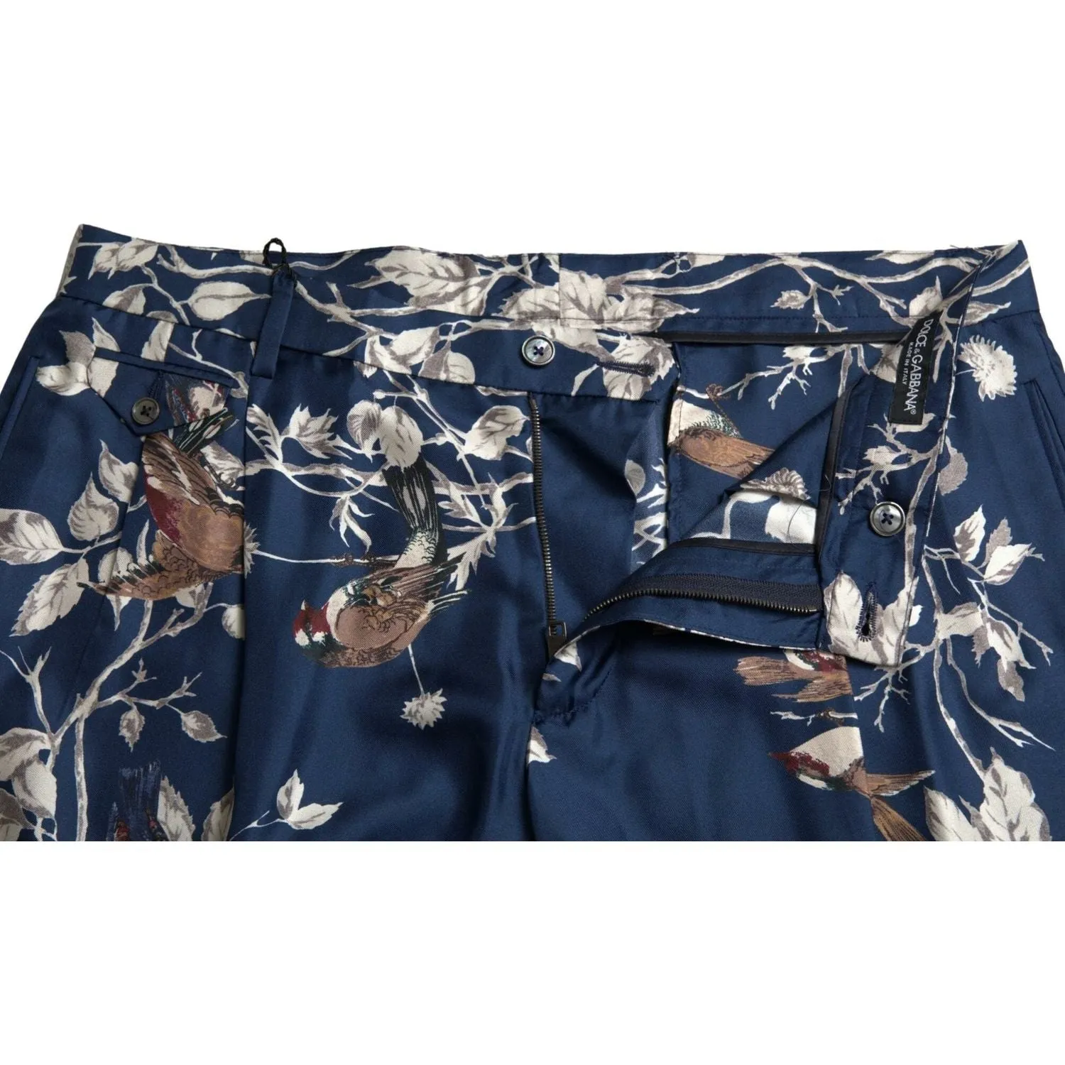 Dolce & Gabbana Silken Floral Bermuda Shorts in Blue