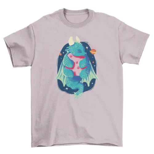 Dragon Hugging Planet Tee