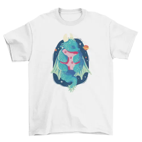 Dragon Hugging Planet Tee