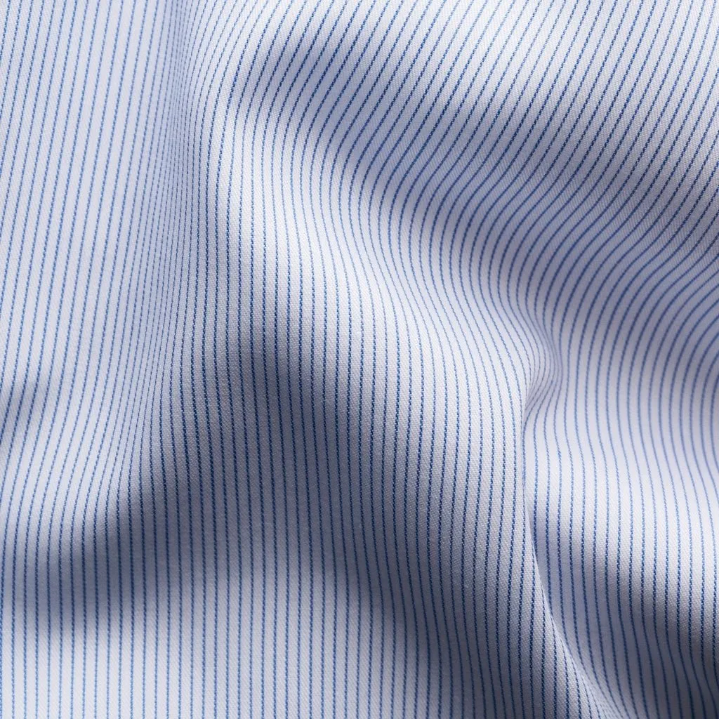 ETON Striped Twill Single Cuff Contemporary Fit Business Shirt LIGHT BLUE