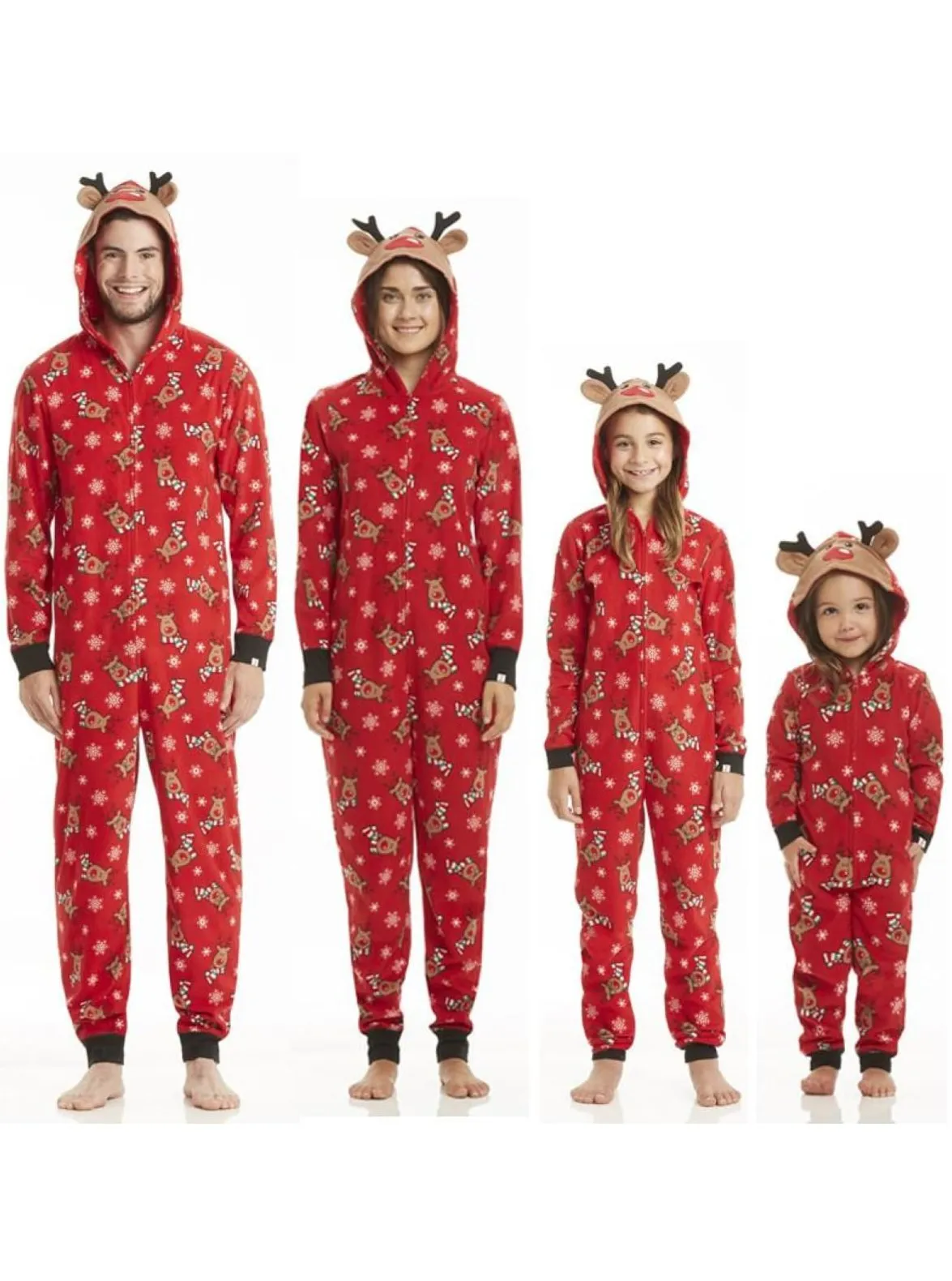 Family Style Christmas Reindeer Onesie Pajamas