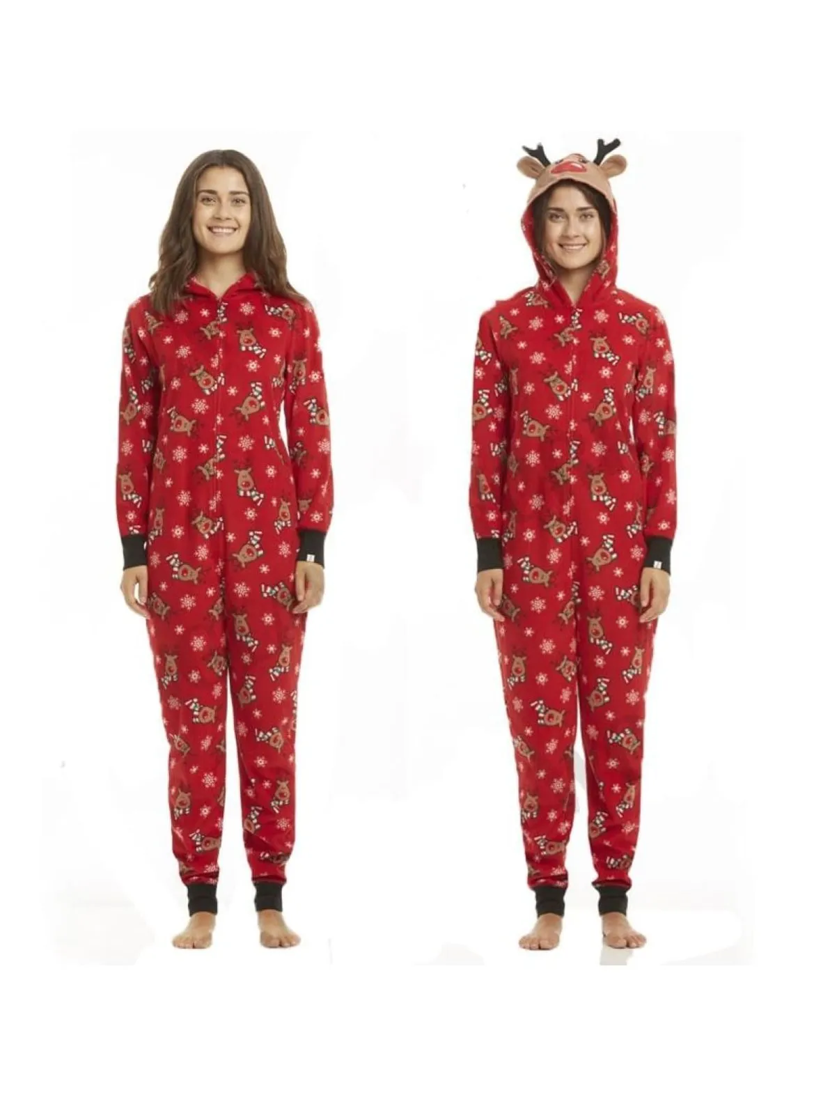 Family Style Christmas Reindeer Onesie Pajamas