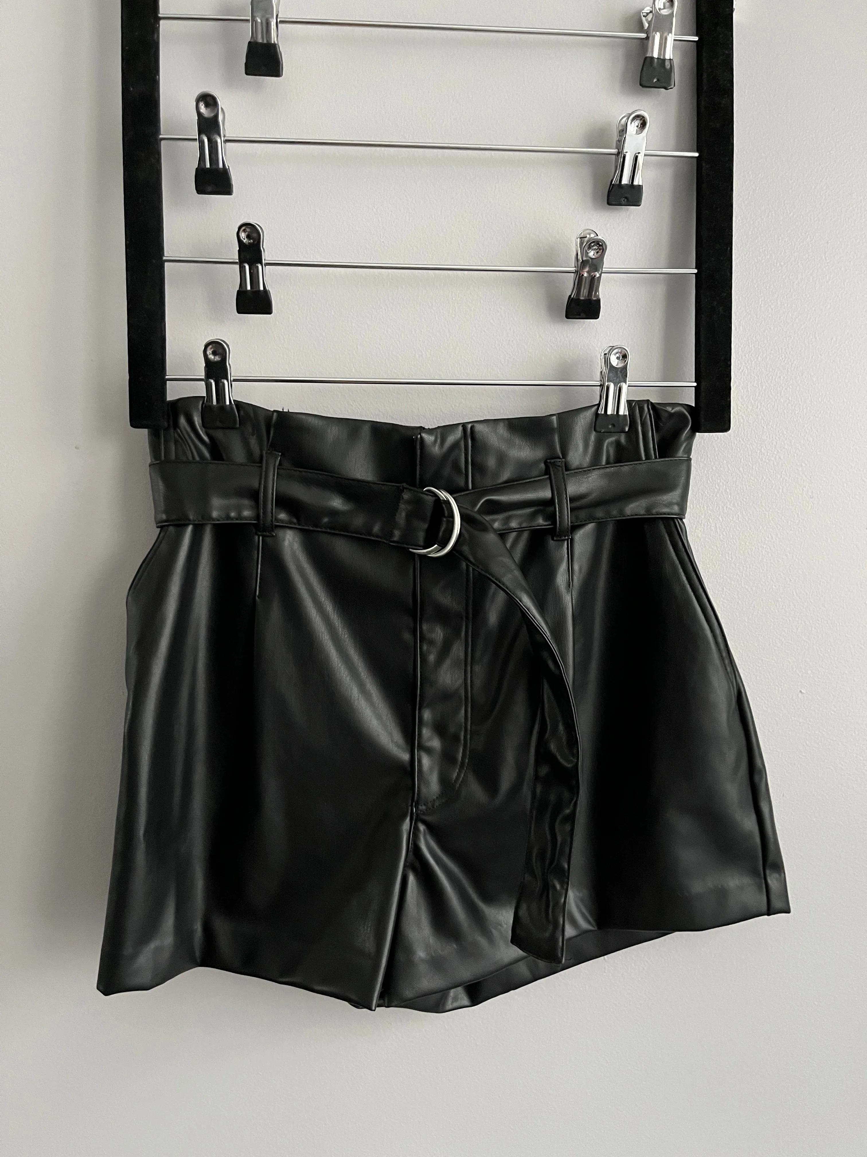 Faux Leather Shorts