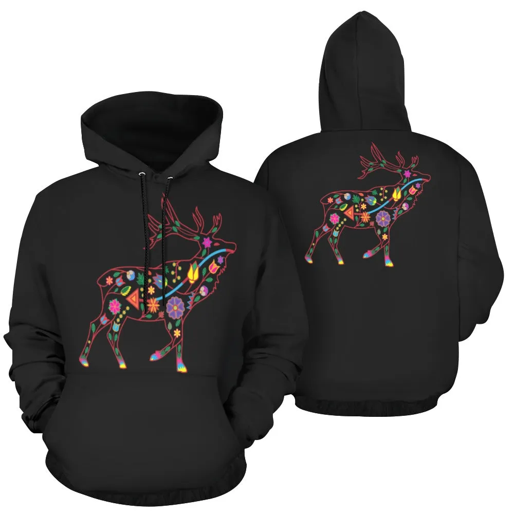 Floral Elk Hoodie for Men (USA Size)