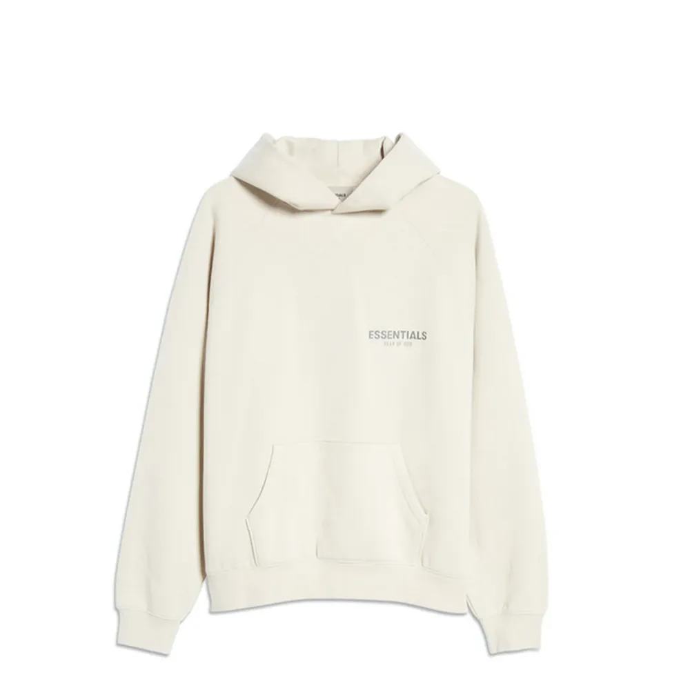 FOG ESSENTIALS SS21 FRONT LOGO PULLOVER HOODIE STONE OAT (NEW) -