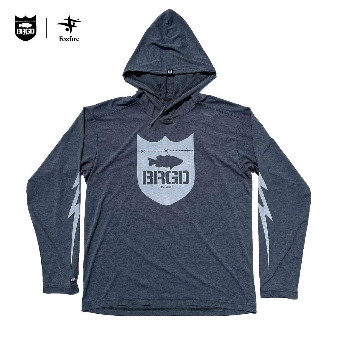 Foxfire x BASS BRIGADE SCORON PULLOVER HOODIE - CHARCOAL