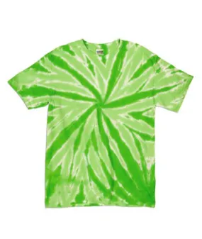 gildan tie-dye adult one-color pinwheel tee - lime (3xl)