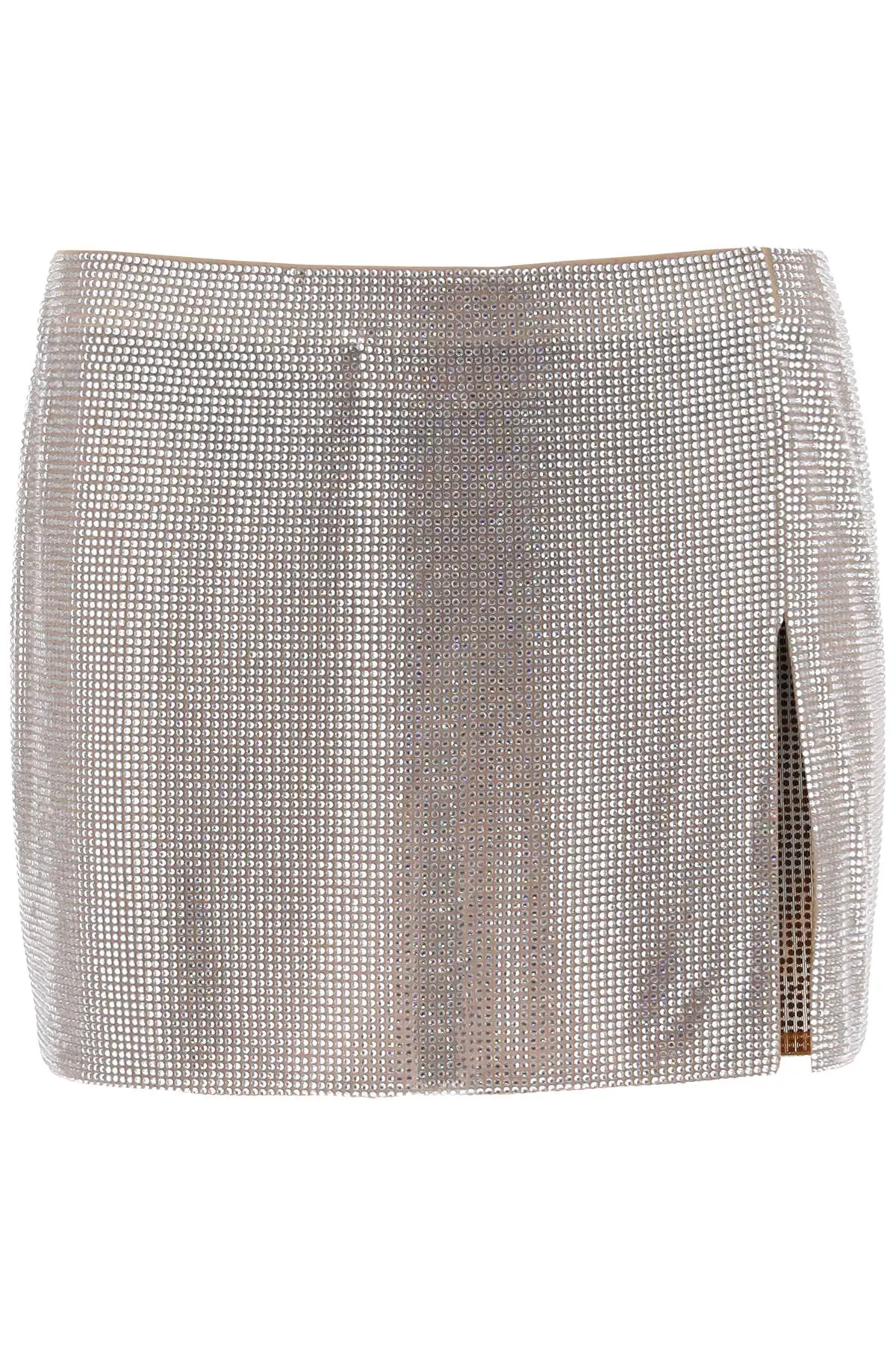 Giuseppe di morabito mini skirt in mesh with crystals all-over