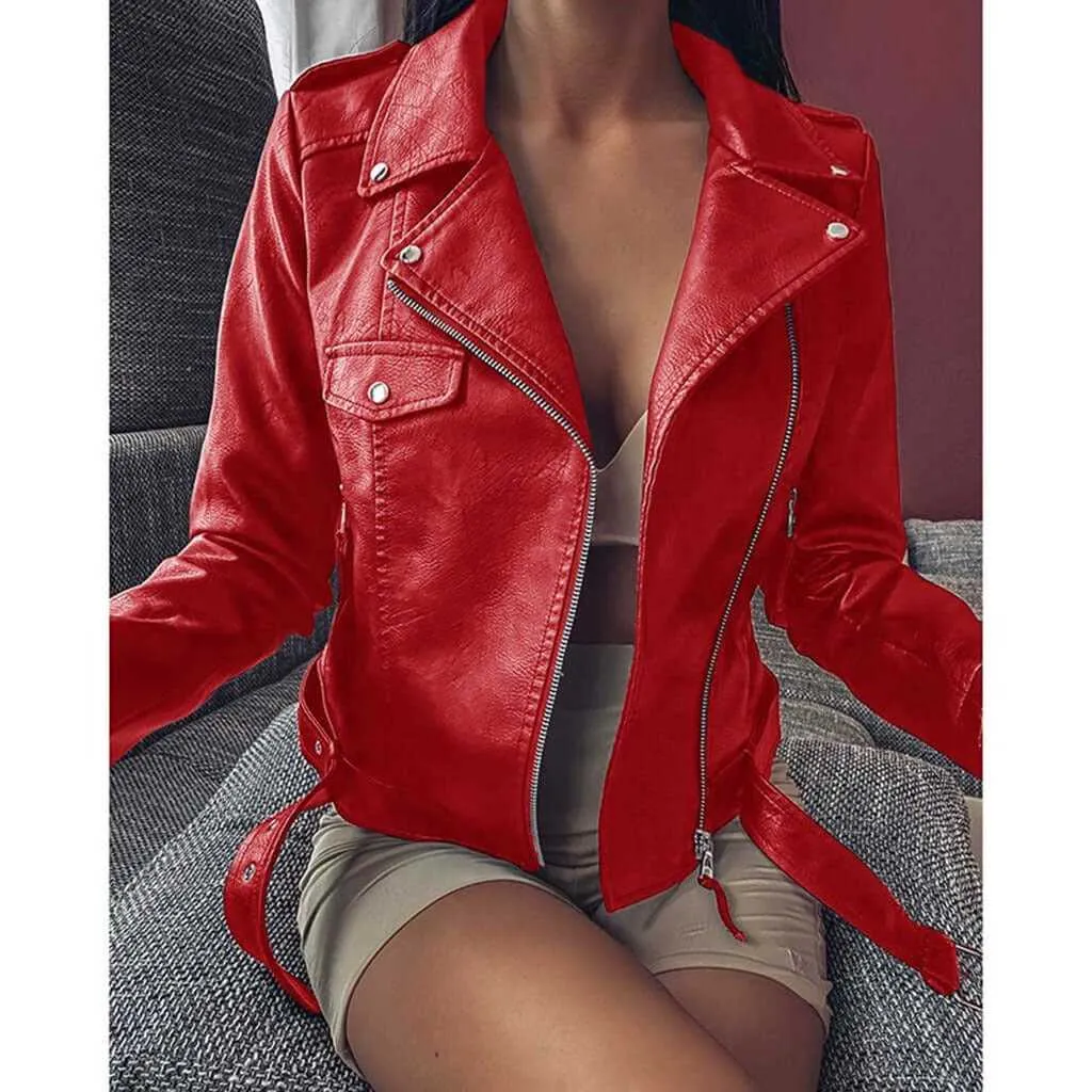 Glow Chic's Plus Size Short PU Leather Jacket