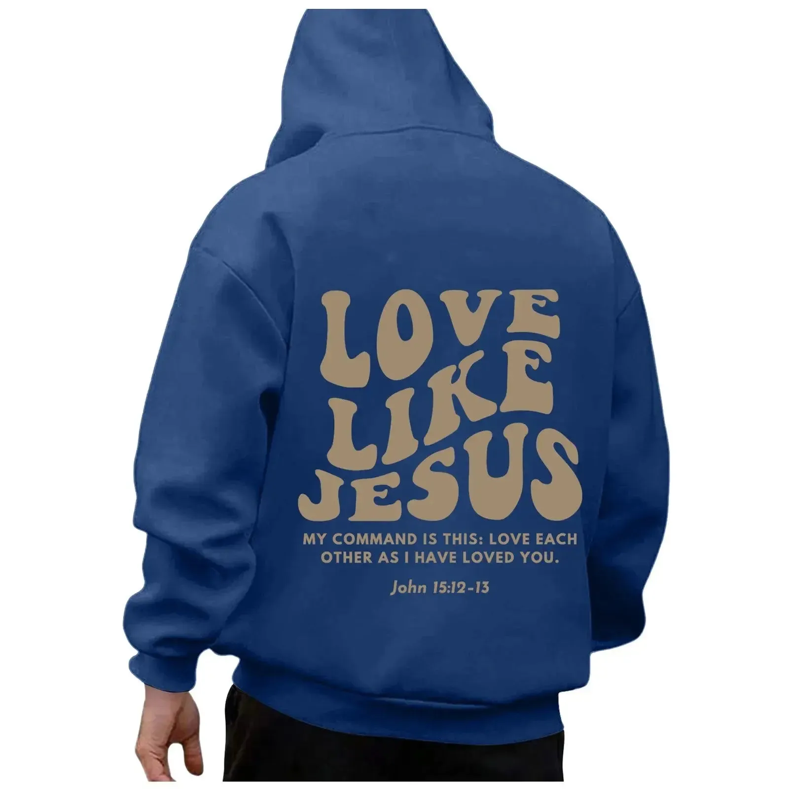 God Loves You Hoodies Men Christian Jesus Hooded Sweatshirts Long Sleeve Bible Verse Men's Pullover Tops Y2k Hoodie Men Clothing