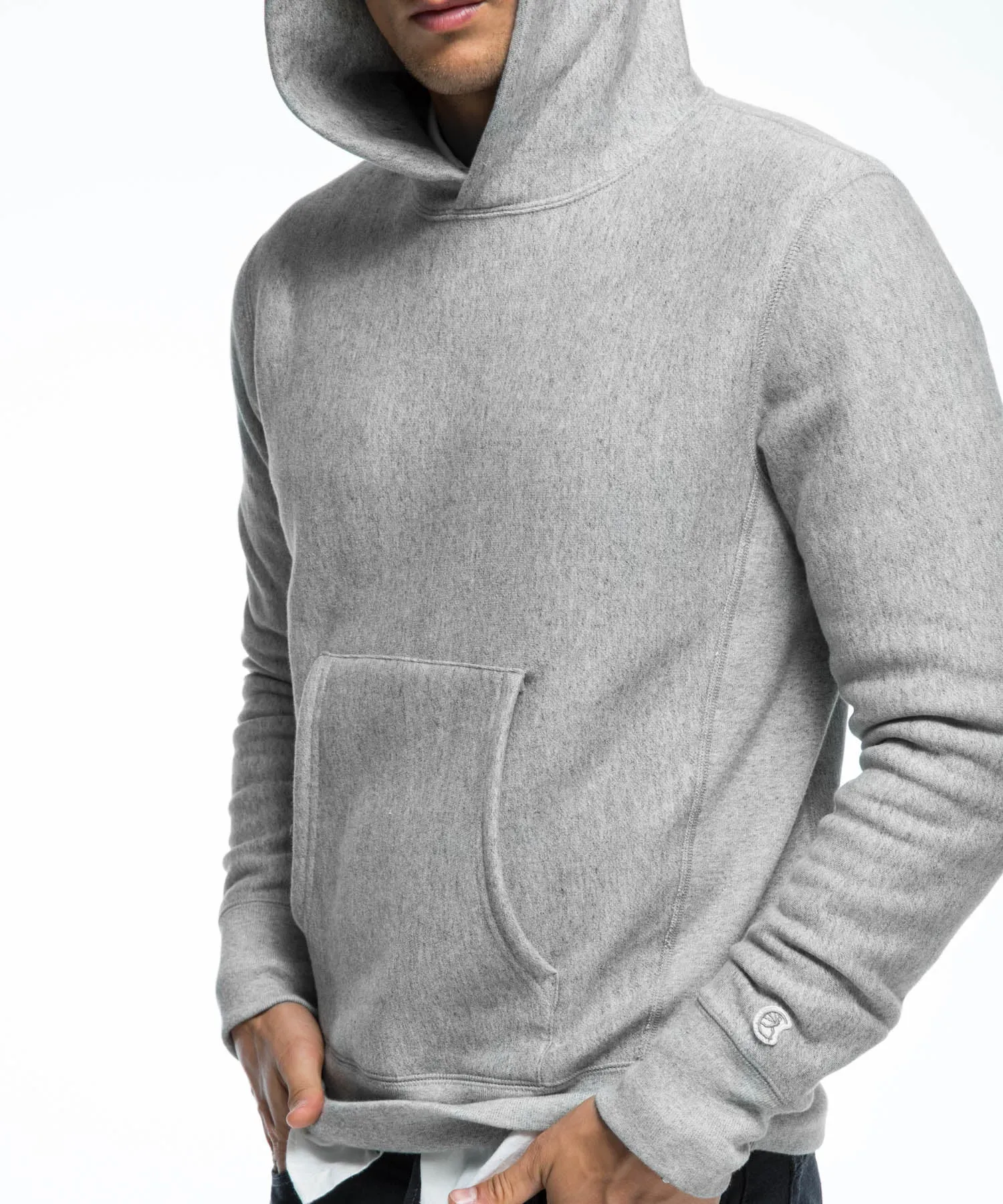 Heavyweight Popover Hoodie in Light Grey Mix