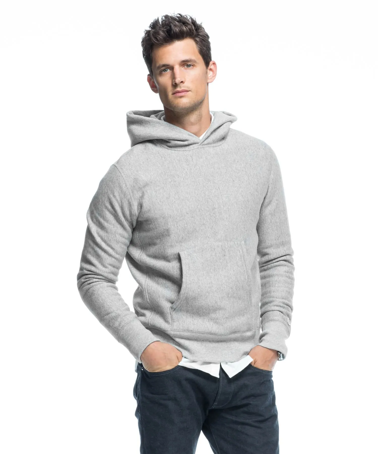 Heavyweight Popover Hoodie in Light Grey Mix