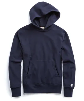 Heavyweight Popover Hoodie Sweatshirt in Navy