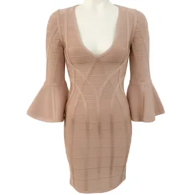 Herve Leger Dune Yasmin Bell Sleeve Dress