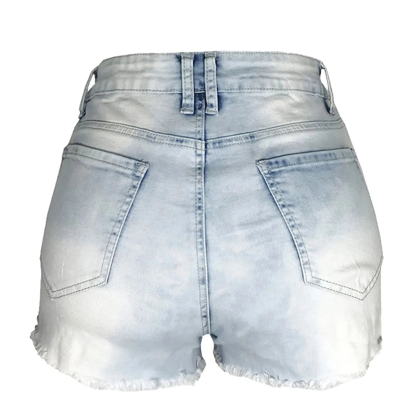 High Waist Slim Shorts Jeans For Women Hole Shorts Pants Broken Style Denim Jeans