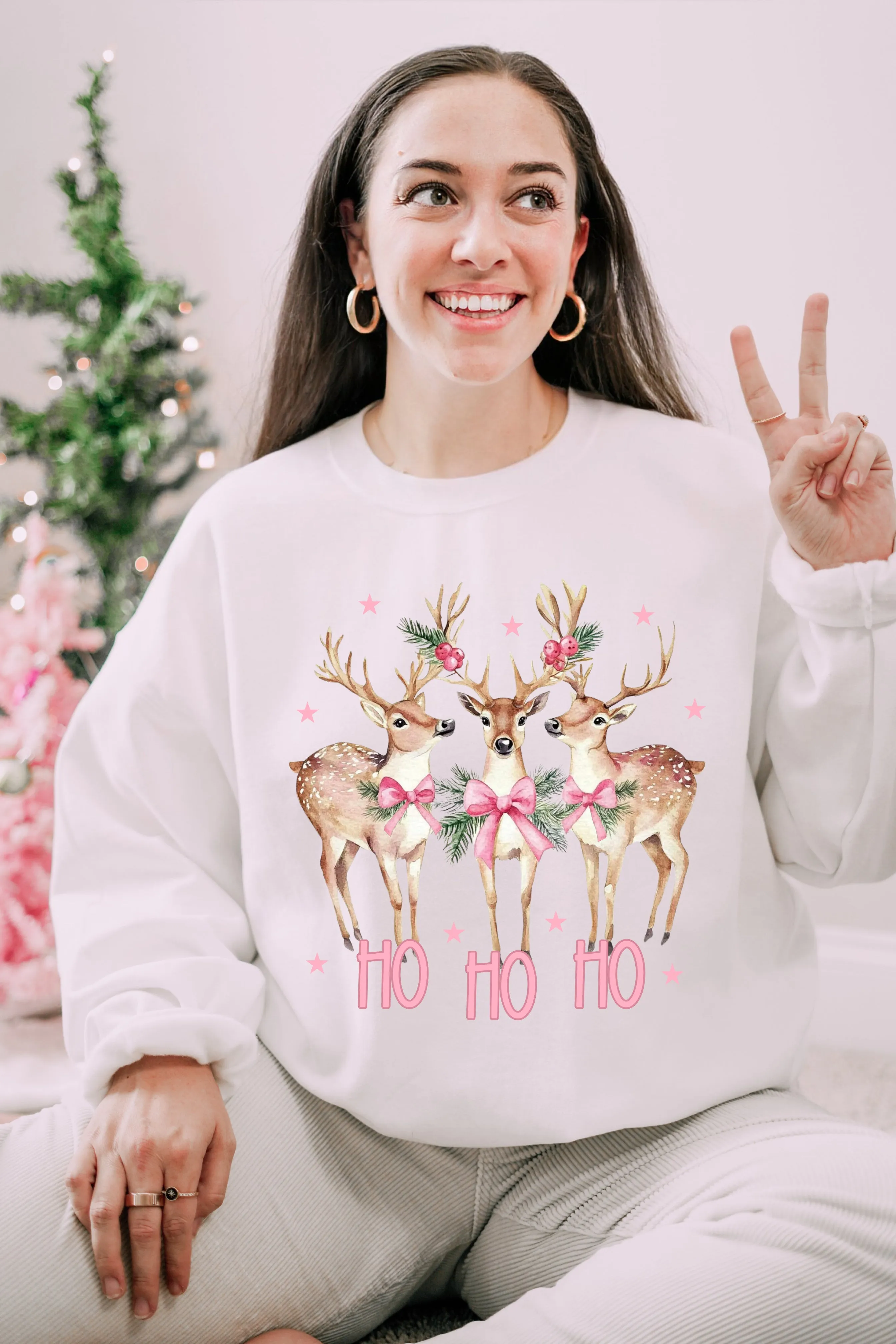 Ho Ho Ho Reindeer Sweatshirt