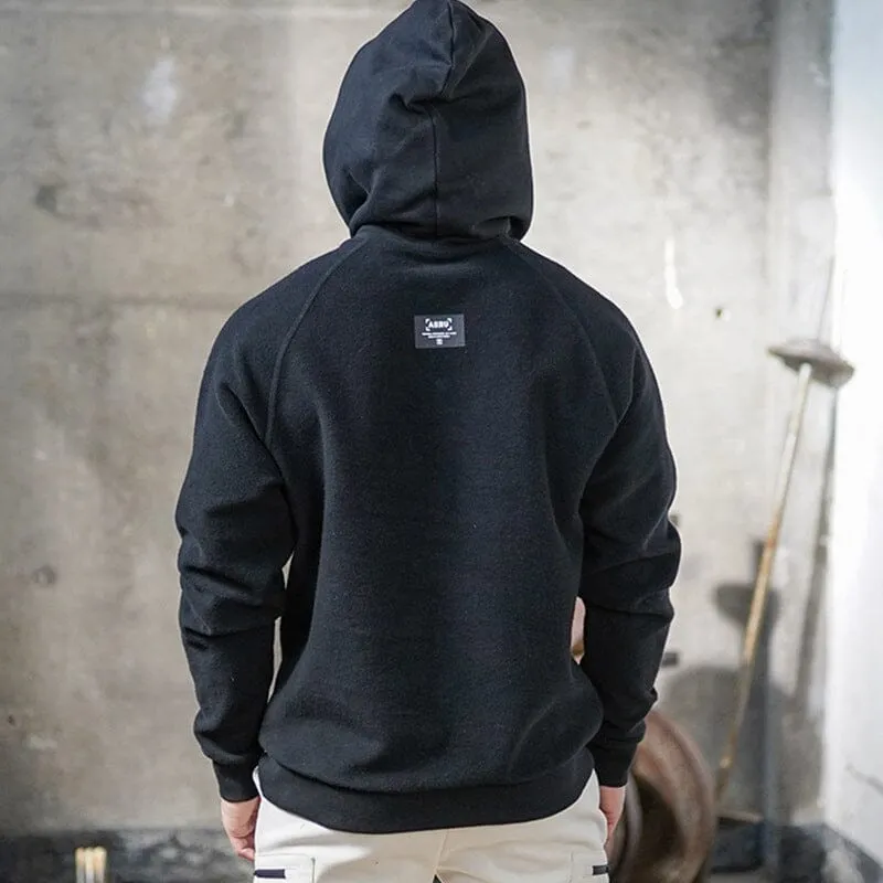 Hooded And Velveted Sweatshirt