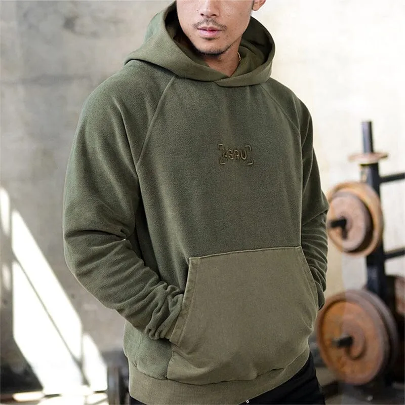 Hooded And Velveted Sweatshirt