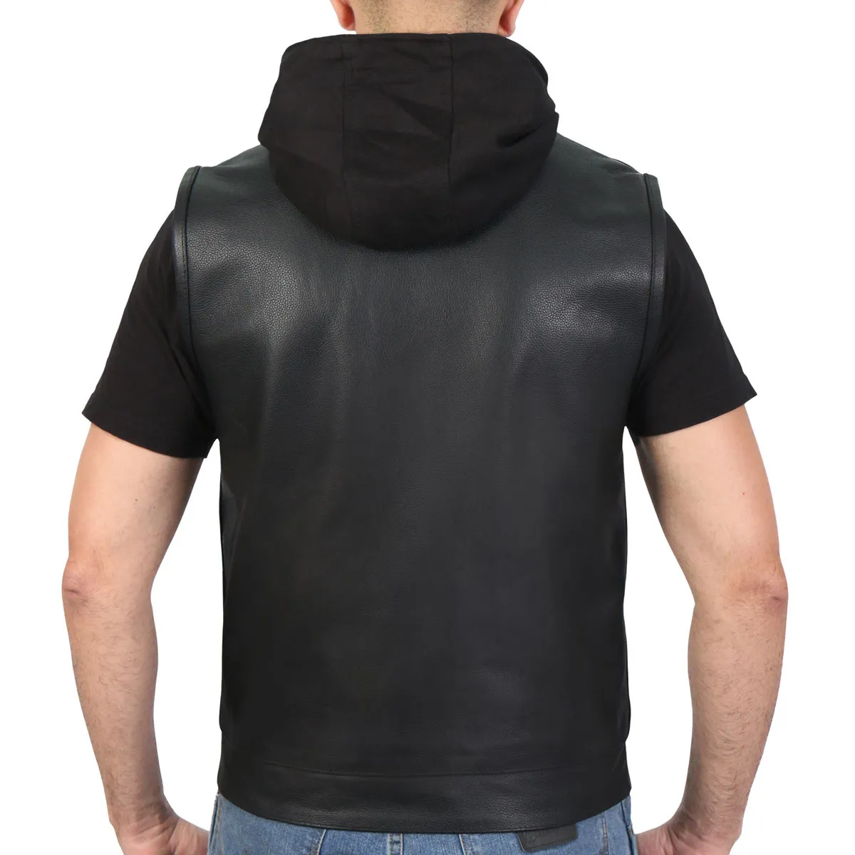 Hot Leathers VSM1201 Men's Black Motorcycle Biker Club Style Vest with