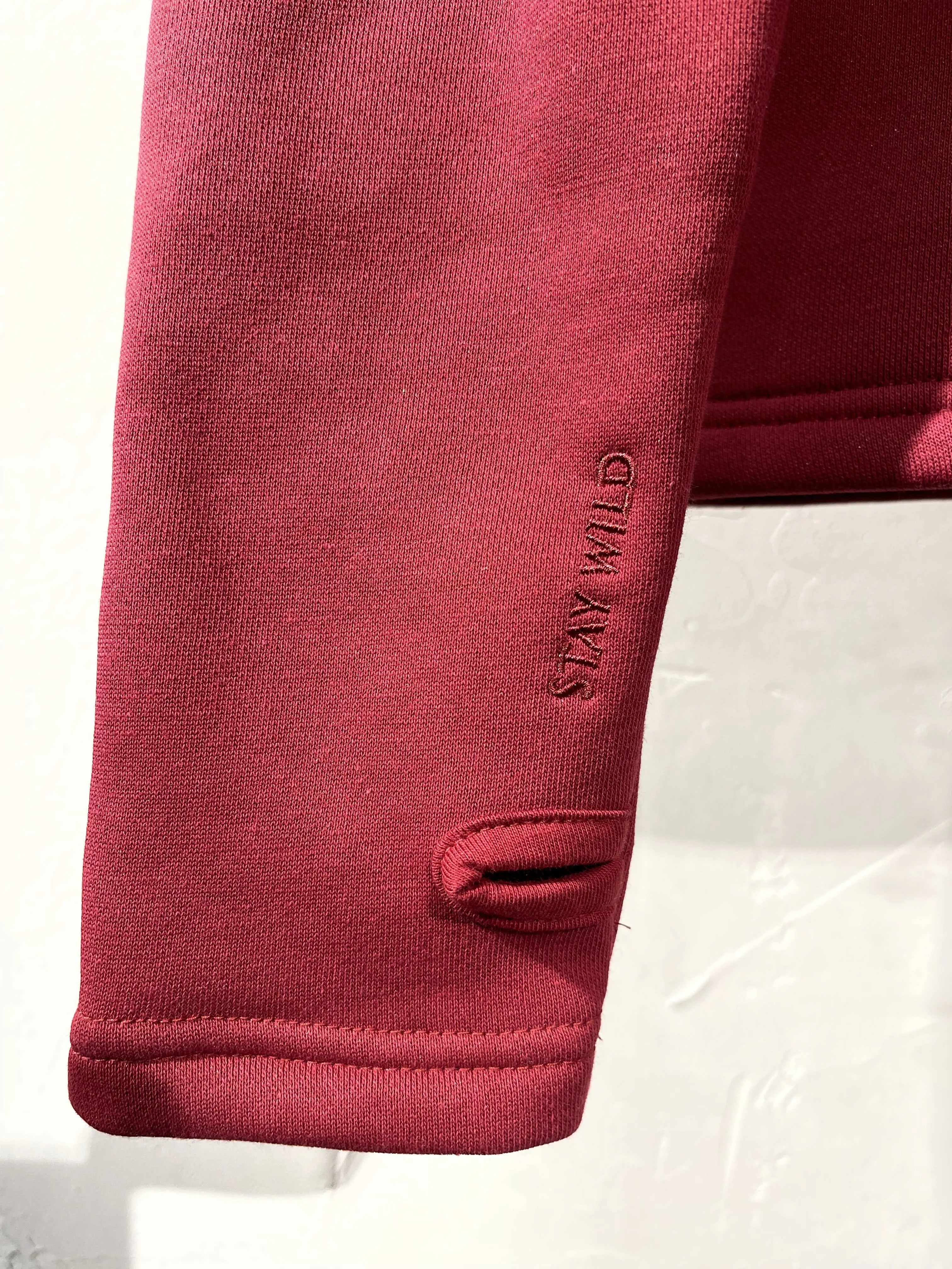 ICON MAROON ZIP-HOODIE