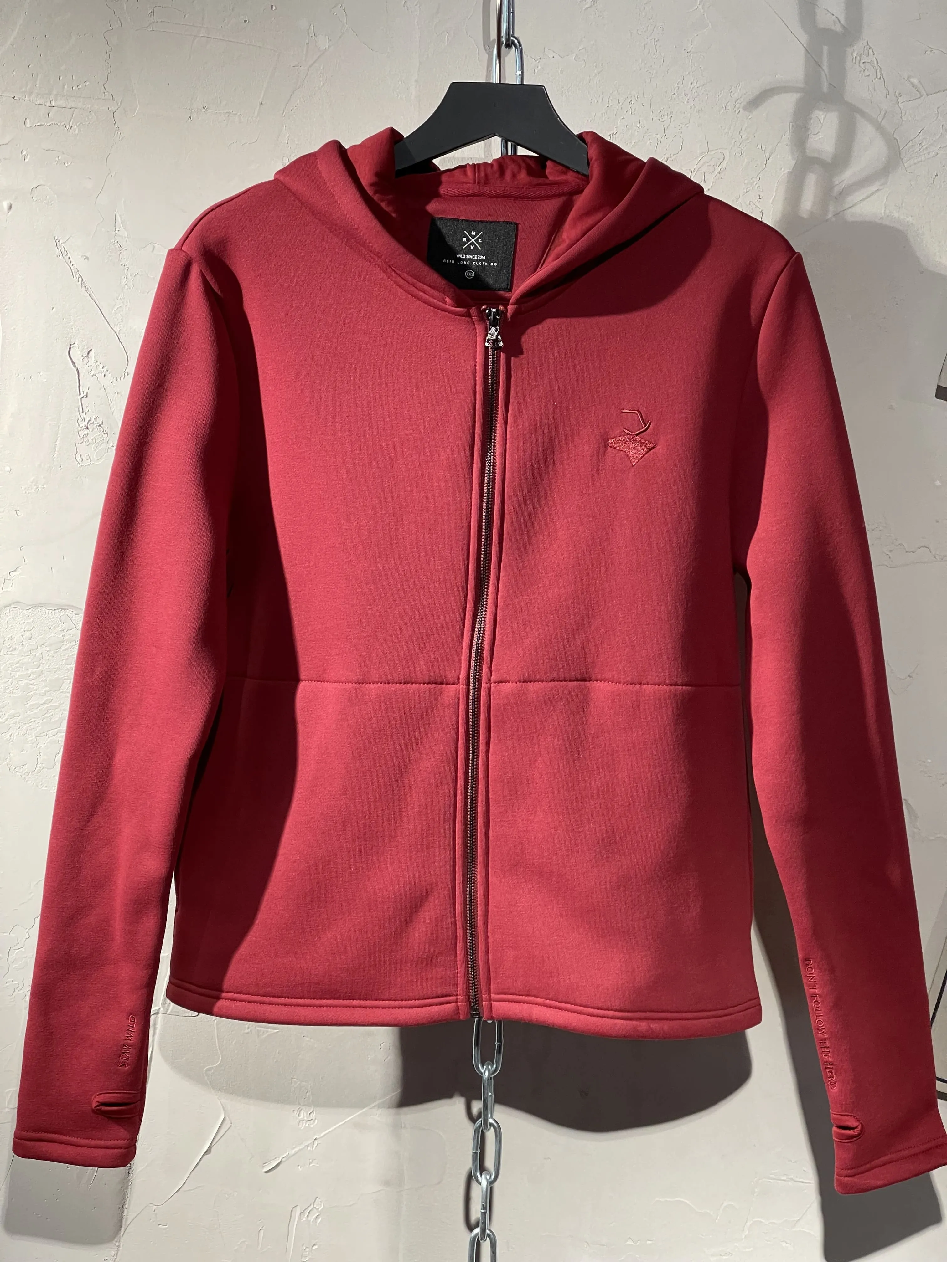 ICON MAROON ZIP-HOODIE