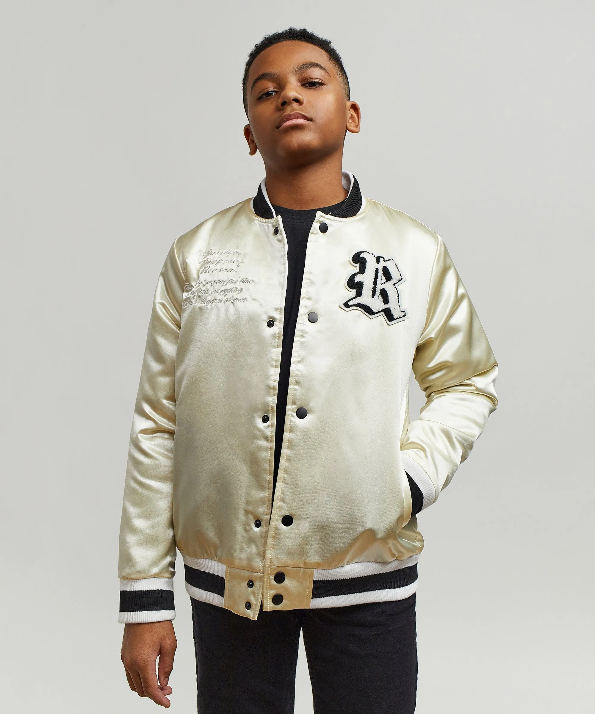 Kids Play Hard Satin Jacket