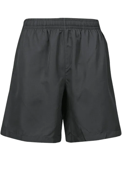 Kids Pongee Sports Shorts - Black