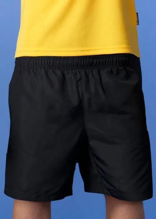 Kids Pongee Sports Shorts - Black