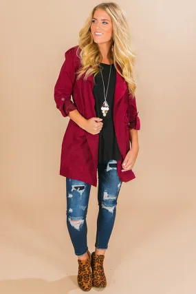 Latte All Day Lightweight Parka in Wine