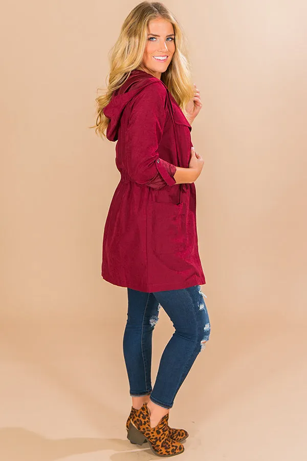 Latte All Day Lightweight Parka in Wine