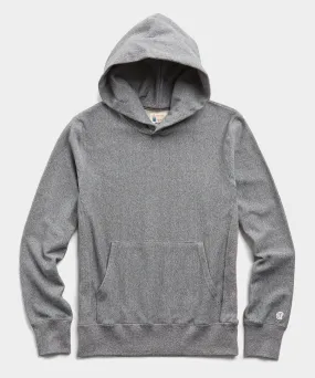 Lightweight Popover Hoodie Sweatshirt in Salt and Pepper