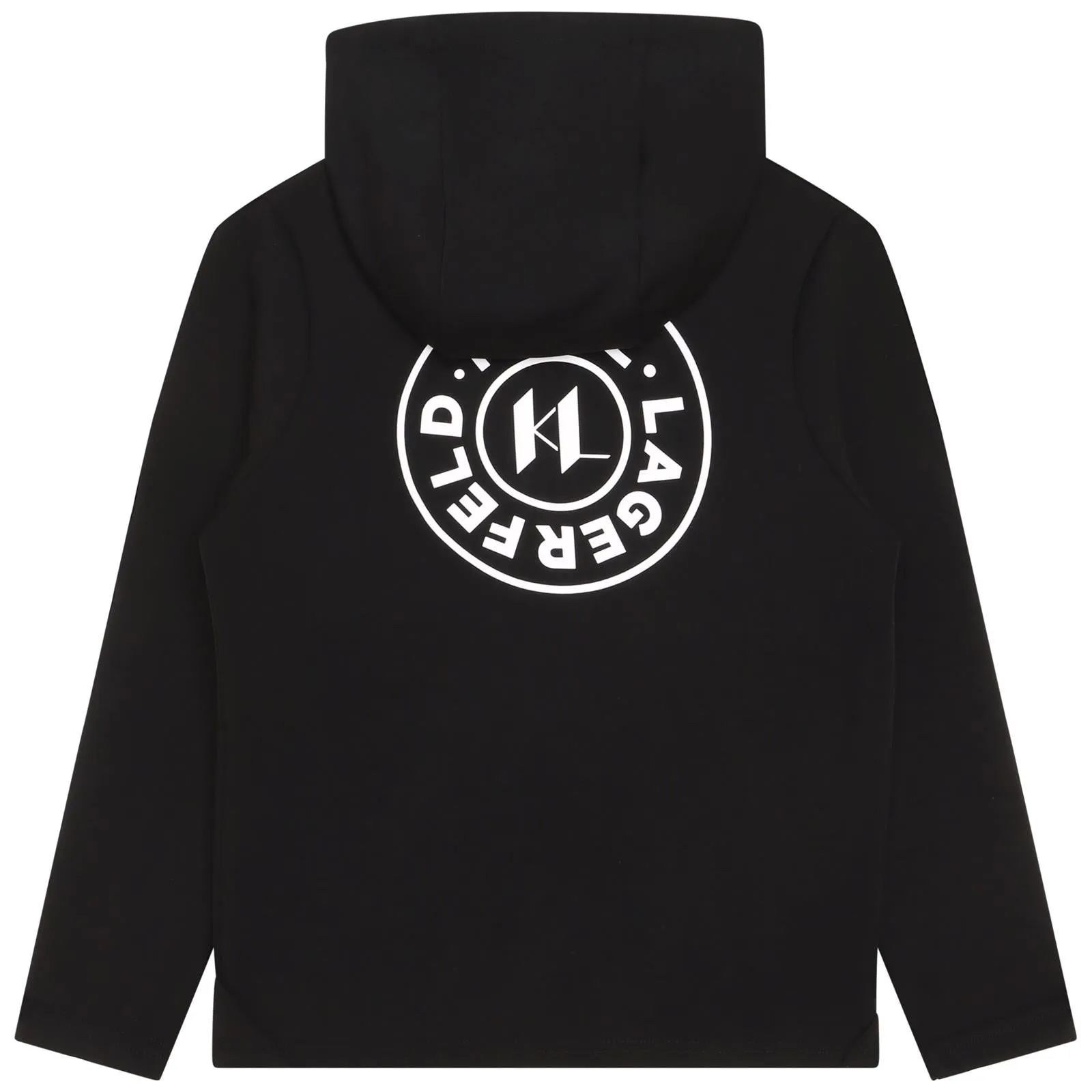 Logo Hooded Zip Up Top