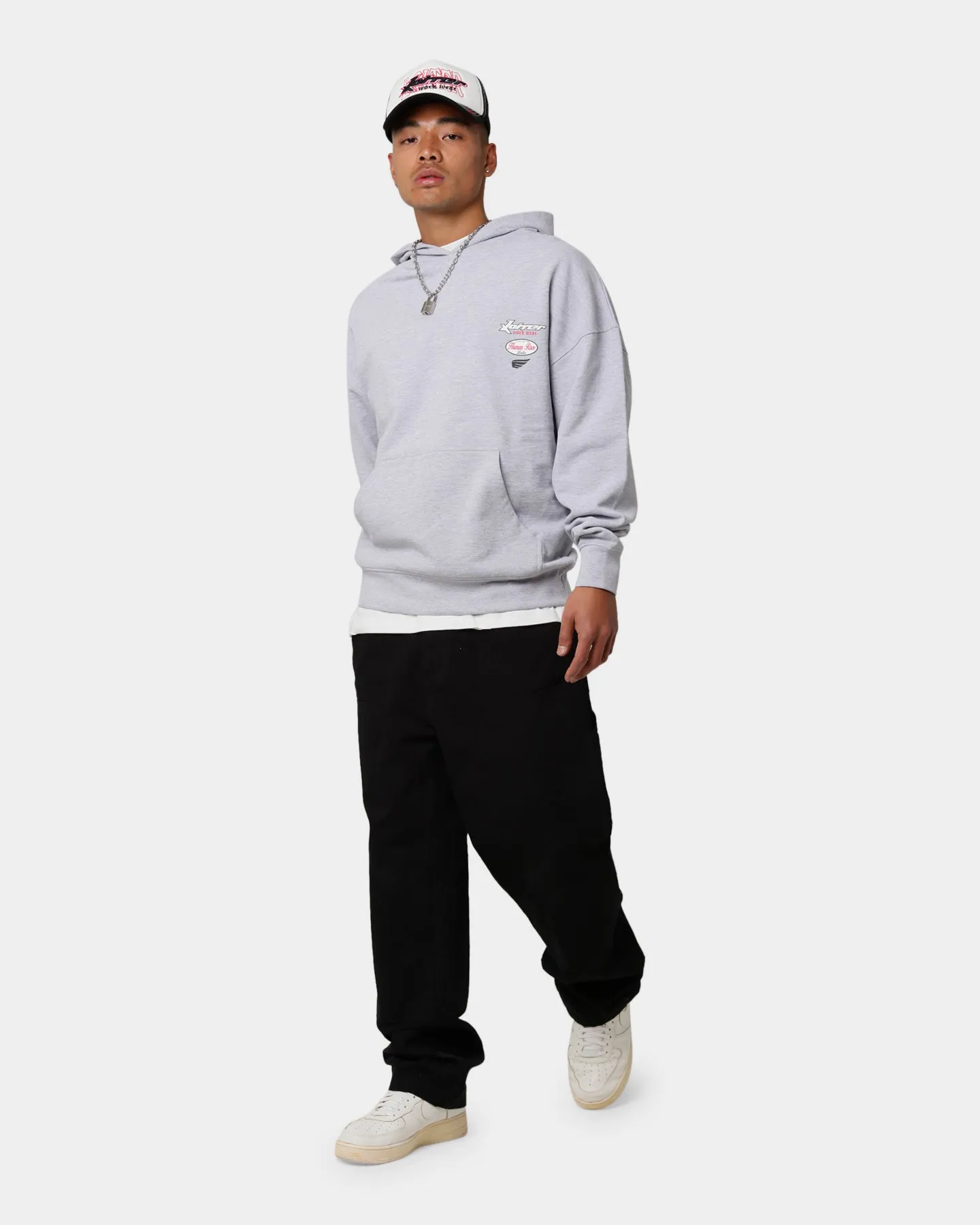 Loiter Work Wear Hoodie Light Grey