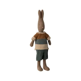 Maileg Rabbit Size 2, Brown - Knitted Shirt and Shorts