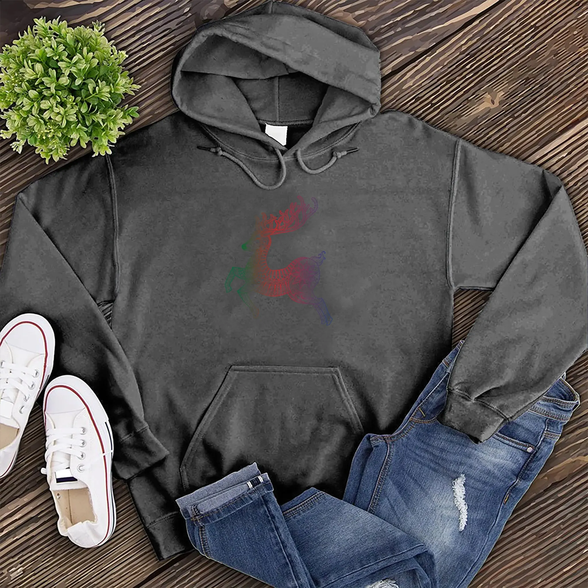 Mandala Reindeer Hoodie