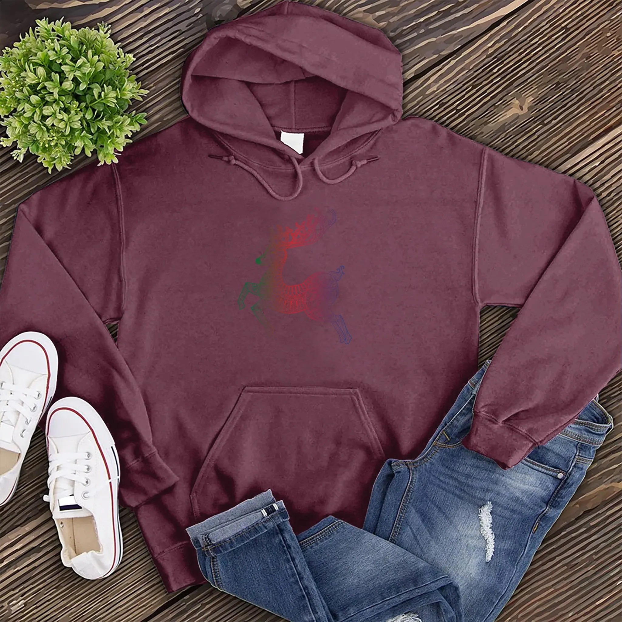 Mandala Reindeer Hoodie