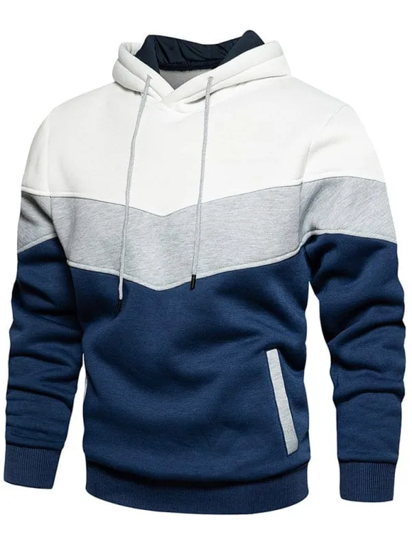 Men's Color Contrast Hoodie Sweatshirt