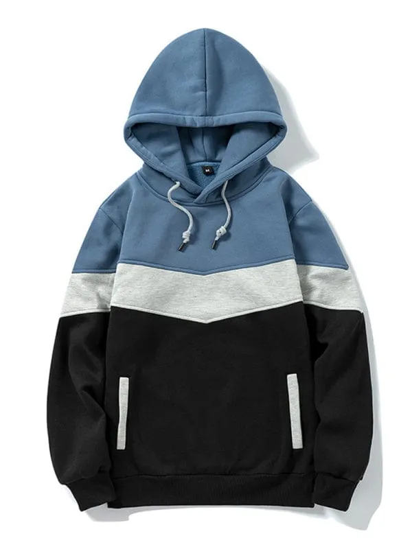 Men's Color Contrast Hoodie Sweatshirt