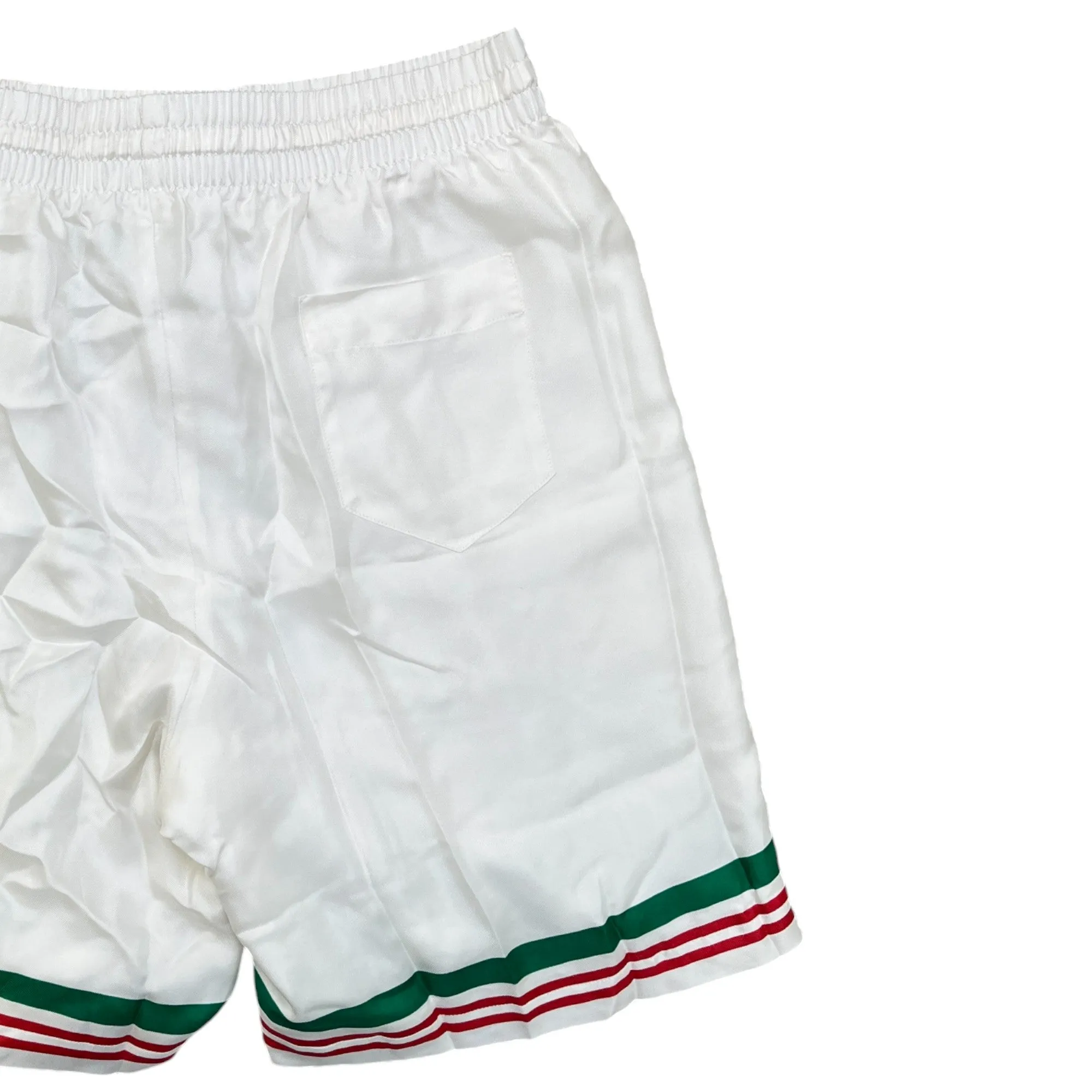 Men's Tennis Club Silk Shorts White Size L