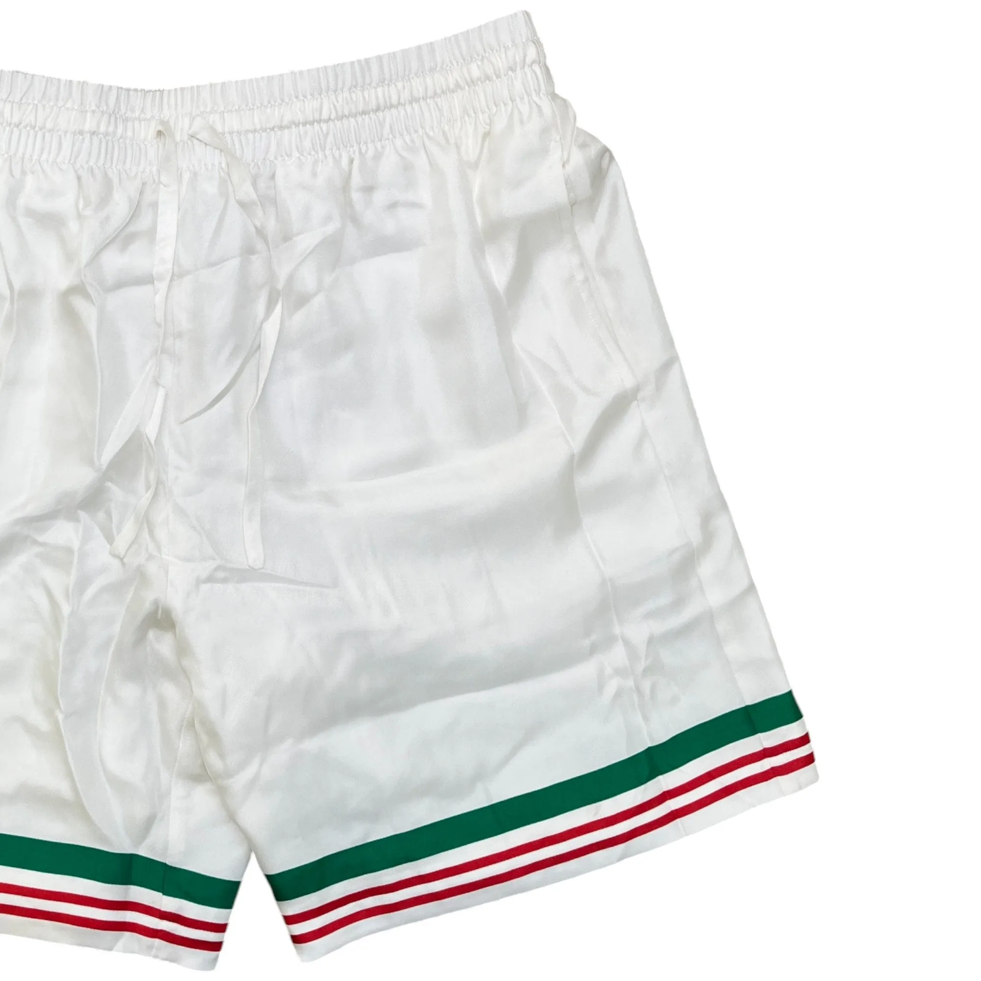 Men's Tennis Club Silk Shorts White Size L