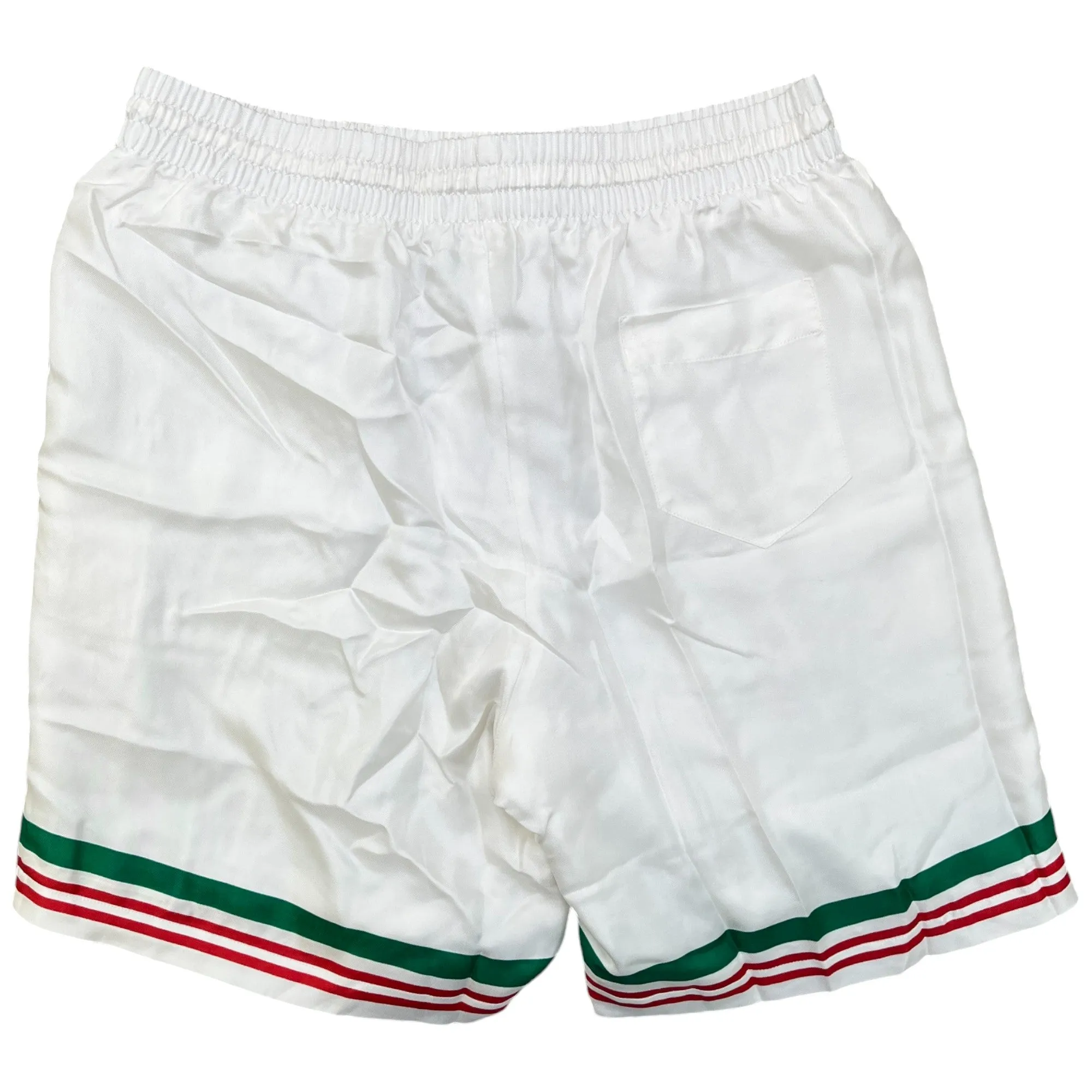 Men's Tennis Club Silk Shorts White Size L