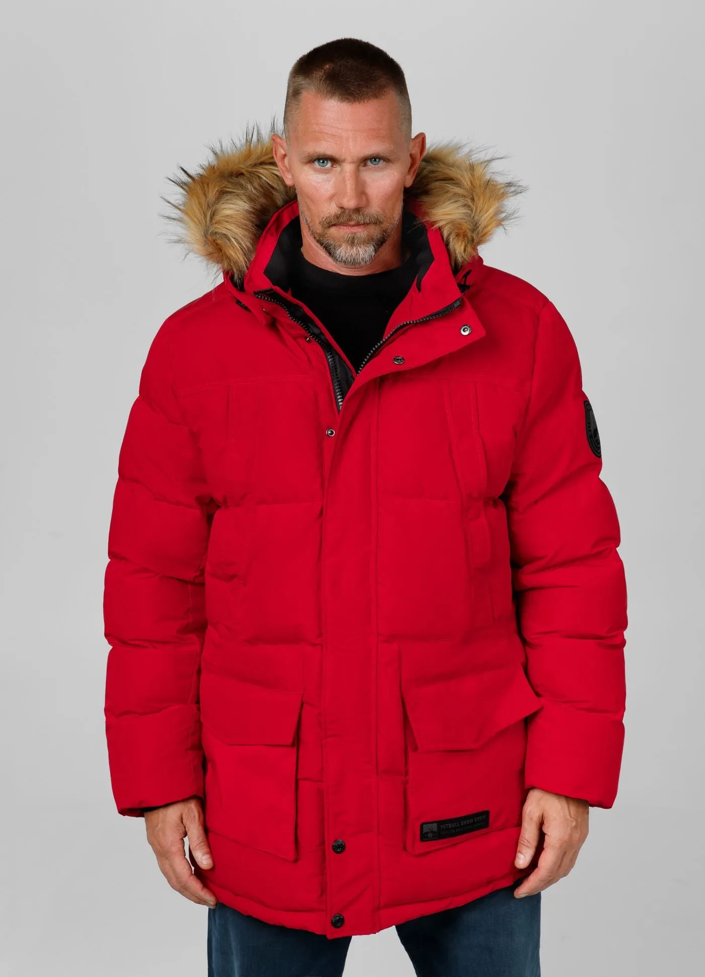 Men's winter  hooded parka jacket Forest