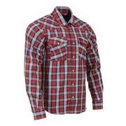 Milwaukee Leather MNG11638 Men's Red and Blue with White Long Sleeve