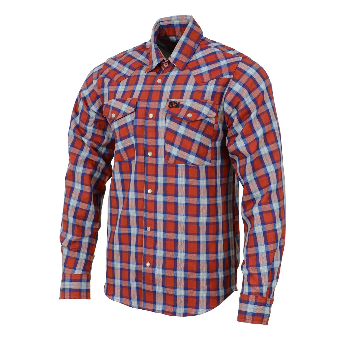 Milwaukee Leather MNG11638 Men's Red and Blue with White Long Sleeve