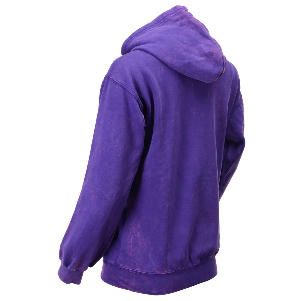 Milwaukee Leather MNG21622 Women's Distressed Purple Sweatshirt Full Zip Up Long Sleeve Casual Hoodie - with Pocket