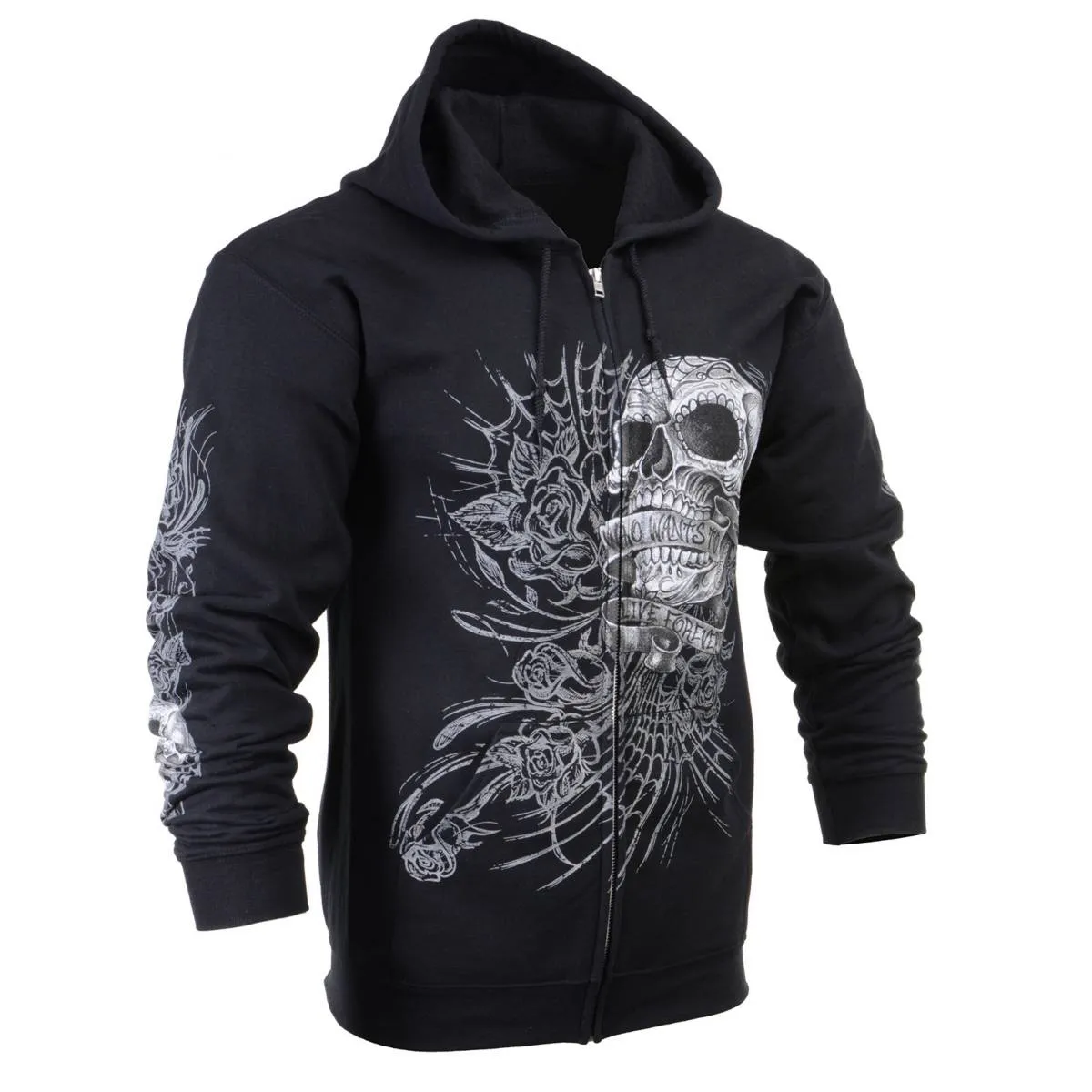 Milwaukee Leather MPMH118004 Men’s ‘Sweet Demise’ Black Hoodie with