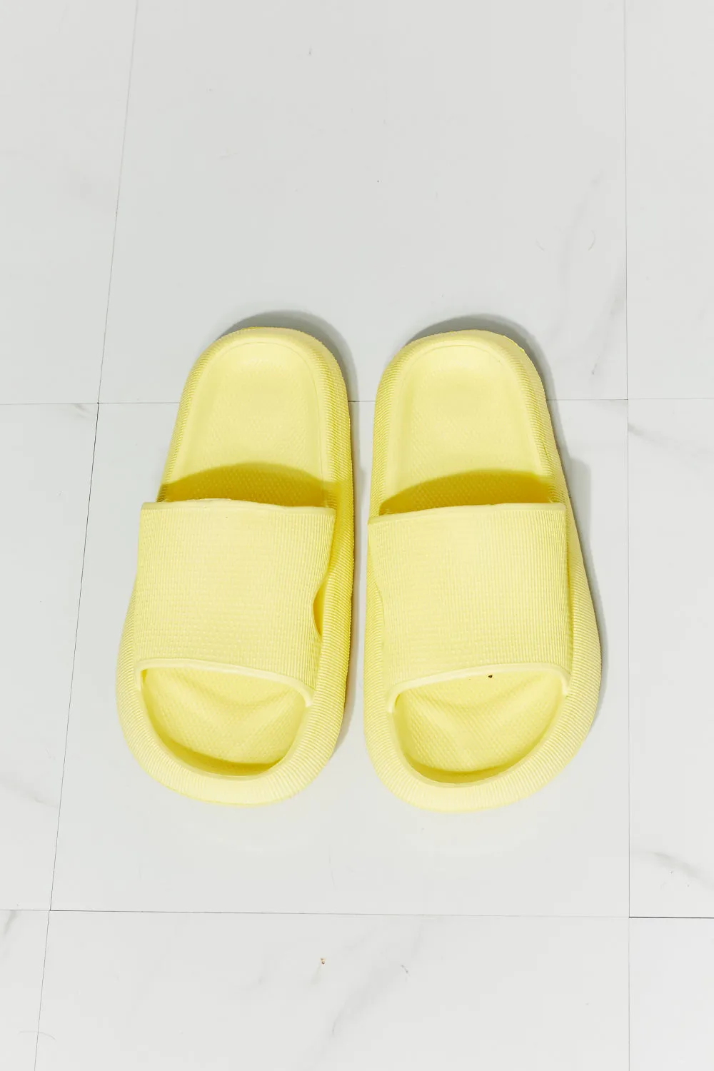 MMShoes Arms Around Me Open Toe Slide in Yellow - Ships from The US