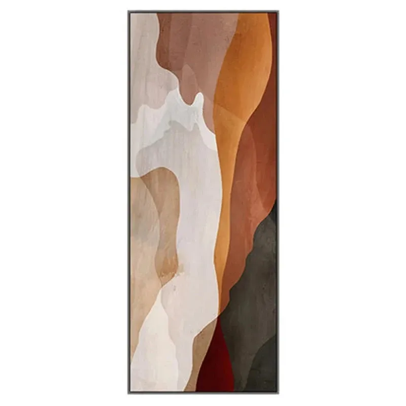 Modern Abstract Shades Of Brown Beige Vertical Format Wall Art Fine Art Canvas Prints Pictures For Foyer Living Room Hallway Nordic Home Decor