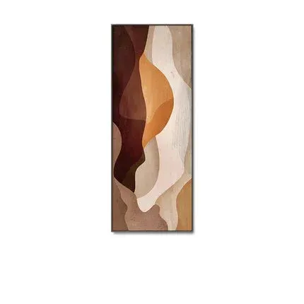 Modern Abstract Shades Of Brown Beige Vertical Format Wall Art Fine Art Canvas Prints Pictures For Foyer Living Room Hallway Nordic Home Decor